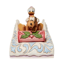 Disney Traditions - Donald and Pluto Sledding H: 11,5